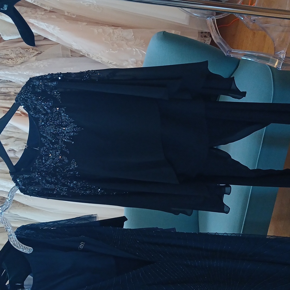 MGNY 72428 Navy Pantsuit - Picture 3 of 4